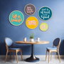 Wallity Yats-15 Conjunto de 5 Cuadros Decorativos Multicolor